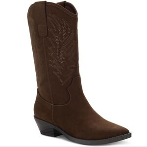 Style & Co Miyyaa Cowboy Booties, Created for Macy's - Mocha, 6M